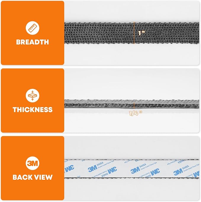 Stanbroil Stove Gasket Tape, 1/4" Thick, High Temperature Fiberglass Gasket Tape - Image 3