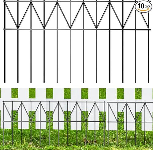 10 Pack 24" L x 15" H Animal Barrier Fence, Underground No Dig Fence Patented by GRELWT