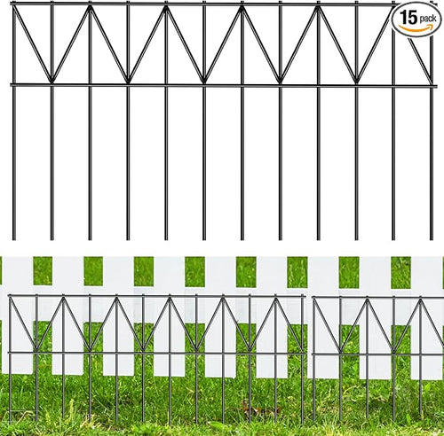 15 Pack 24" L x 15" H Animal Barrier Fence, Underground No Dig Fence Patented by GRELWT