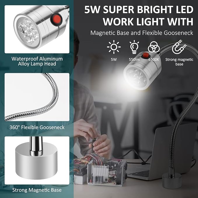 Magnetic Work Light, LED Machine Light - Image 2