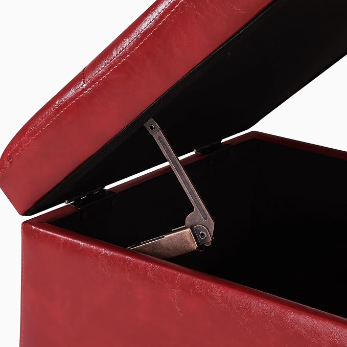 Homebeez Storage Ottoman Footrest Stool - Image 7