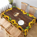 Worltoldb Sunflower Tablecloths Polyester Table Cloth by Worltoldb