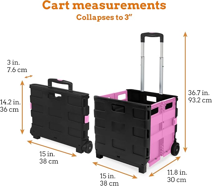 Inspired Living Ultra-Slim Rolling Collapsible Storage Pack-N-Roll Utility-carts - Image 2
