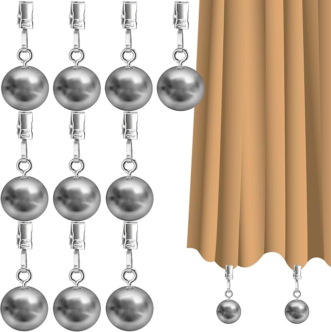 10 Pack Outdoor Curtain Weights, Heavy Duty Drapery Weights by Yteseery