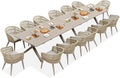 PURPLE LEAF 16 Pieces Outdoor Dining Set All-Weather PE Rattan Outdoor Patio by PURPLELEAF