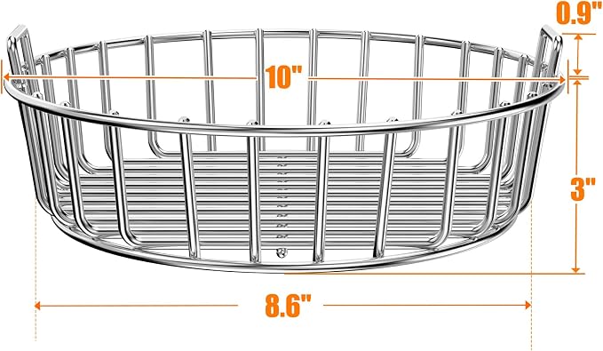 onlyfire Charcoal Ash Basket for Minimax Big Green Egg, Stainless Steel Grill - Image 2