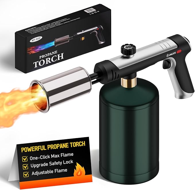 Siasky Propane Torch with One-Click Max Fire, Flame Thrower Gun Charcoal - Image 9