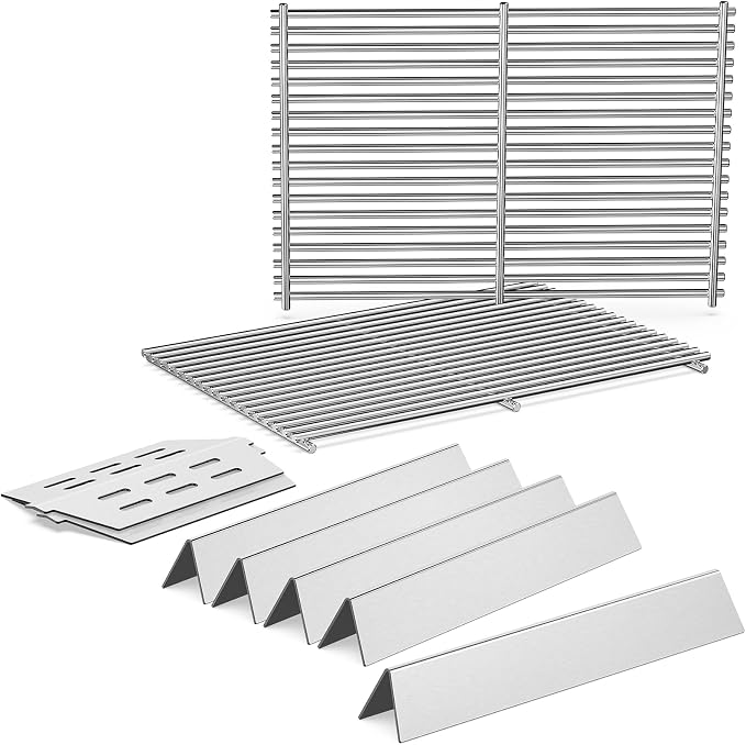 Stainless Steel 7524 Grill Grates & 7621 Flavorizer Bars, 65505 Heat Deflectors by QuliMetal