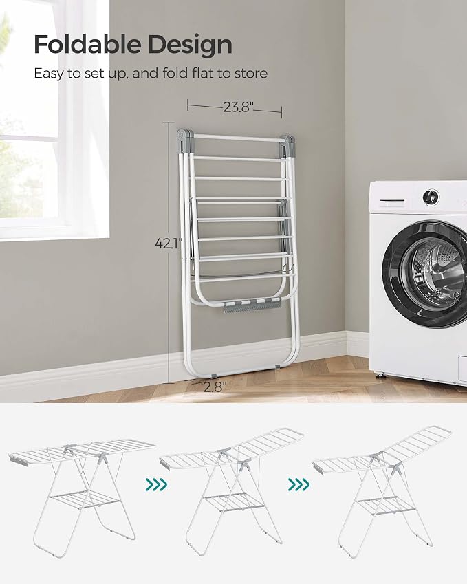 SONGMICS Clothes Drying Rack, - Image 4
