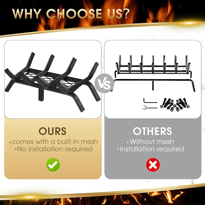 Fireplace Grate 17 "Heavy Duty - Image 8