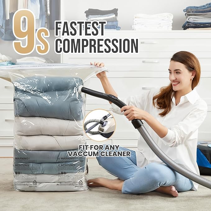 TAILI 12 Pack Vacuum Storage Bags, Space Saver Bags, Jumbo Cube 31x40x15 Inch - Image 4