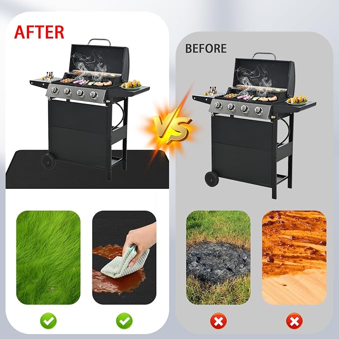 Large 60x40 Inch BBQ Under Grill Mat - Image 3