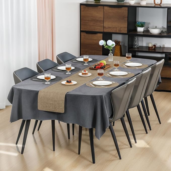 Myir JUN Round Placemats Dual Sided, Faux Leather Place Mats Set of 6 Indoor - Image 7
