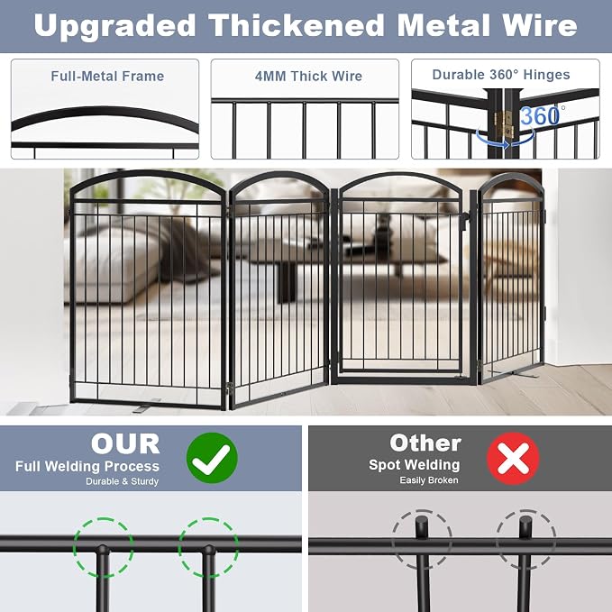 Full Metal Free Standing Dog Gate - Image 3