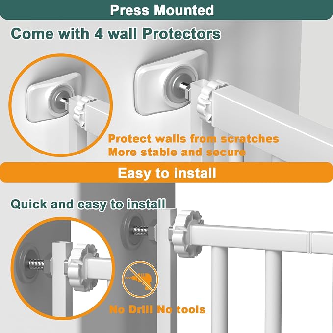 40.55" Tall 1.37" Ultra Narrow Spacing Dogs Pets Baby Gate - Image 4