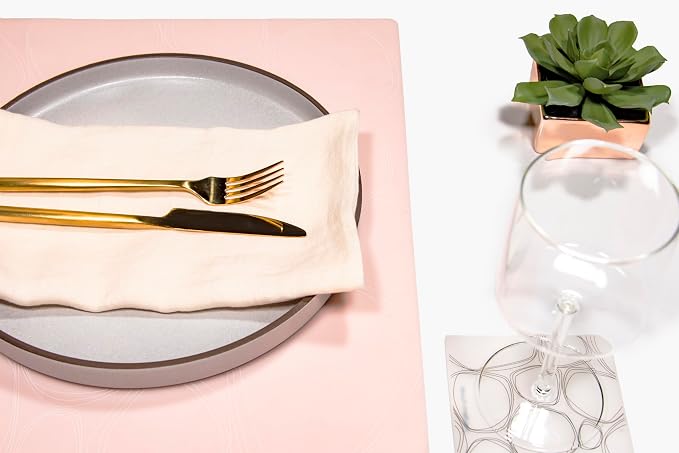 modern-twist 14 x 16 Silicone Placemat, PVC-Free Table Mat, Dishwasher Safe - Image 2