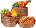 26 Pack 9 Inches Oval Wicker Bread Basket, Woven Serving Baskets, Woven Food by IHDYPPEW