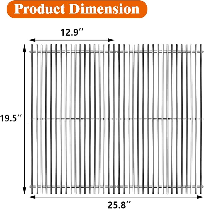 19.5" Stainless Steel Cooking Grates - Image 2