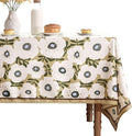 Designer Vintage Small Square Tablecloth, Linen French Tablecloth by bilingaier