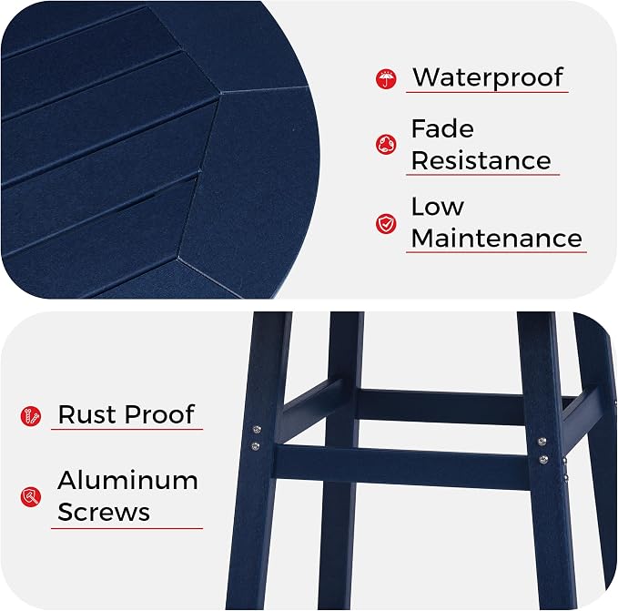 Costaelm Patio Bistro Table, Outdoor Bistro Dining Pub Table - Image 6