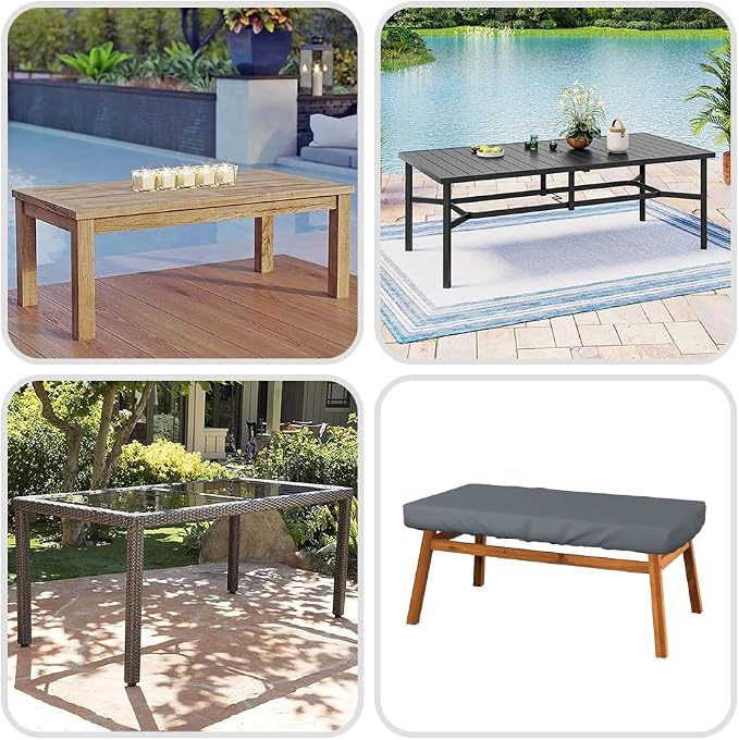 Covers & All Rectangle Table Top Cover, 12 Oz Waterproof UV & Weather Resistant - Image 8