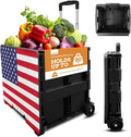 Inspired Living Collapsible Ultra-Slim Pack-N-Roll, 2 Wheel Utility Cart w/Lid by Inspired+Living