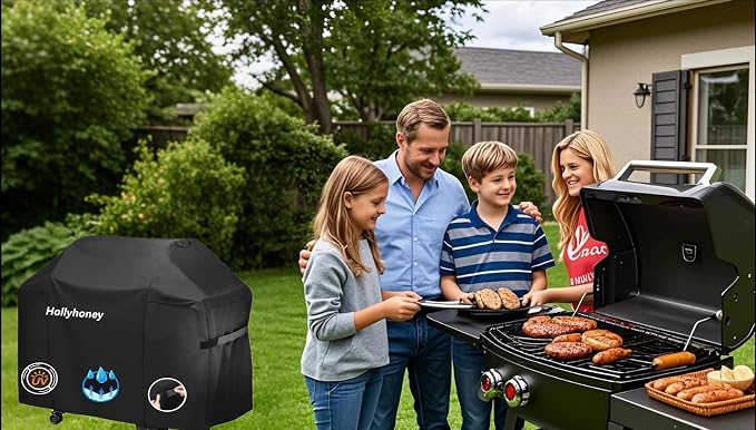 Grill Cover for Outdoor Grill, 58 Inch, Waterproof, Weather Resistant, UV & - Image 6