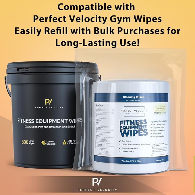 Fitness Equipment Wipes with Reusable Bucket Dispenser - Image 4