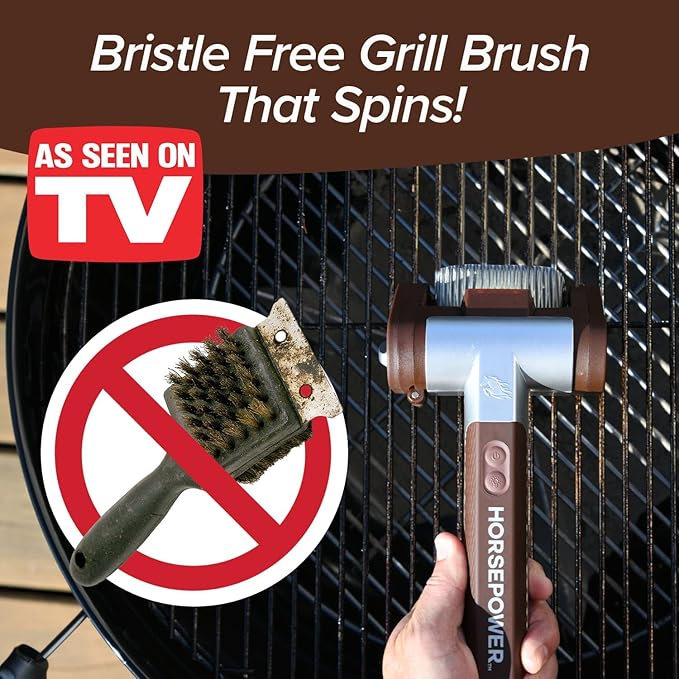 HorsePower Giddy Up Grill Cleaner AS SEEN ON TV! – Cordless, Rechargeable BBQ - Image 3