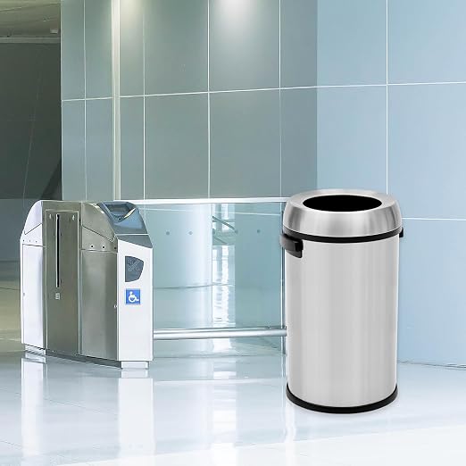GarveeHome 17 gal/65 L Open Top Trash Can, Stainless Steel Rubbish Bin - Image 7