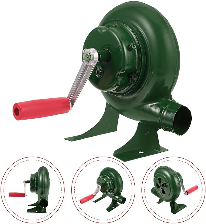 Manual Hand Crank Air Fire Blower Iron Barbecue Fan - Image 9