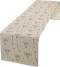 Western Boho Table Runner, Aztec Native Tribal Bull Skull Southwestern Bohemian by Unknown