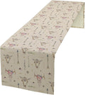 Western Boho Table Runner, Aztec Native Tribal Bull Skull Southwestern Bohemian by Unknown