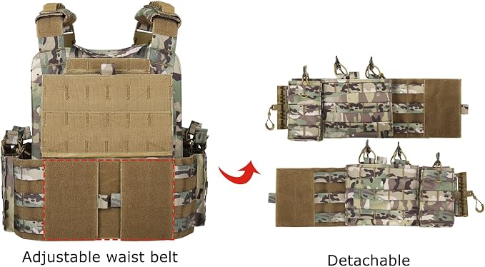 vAv YAKEDA Camo Tactical Outdoor Carrier Vest - Image 4