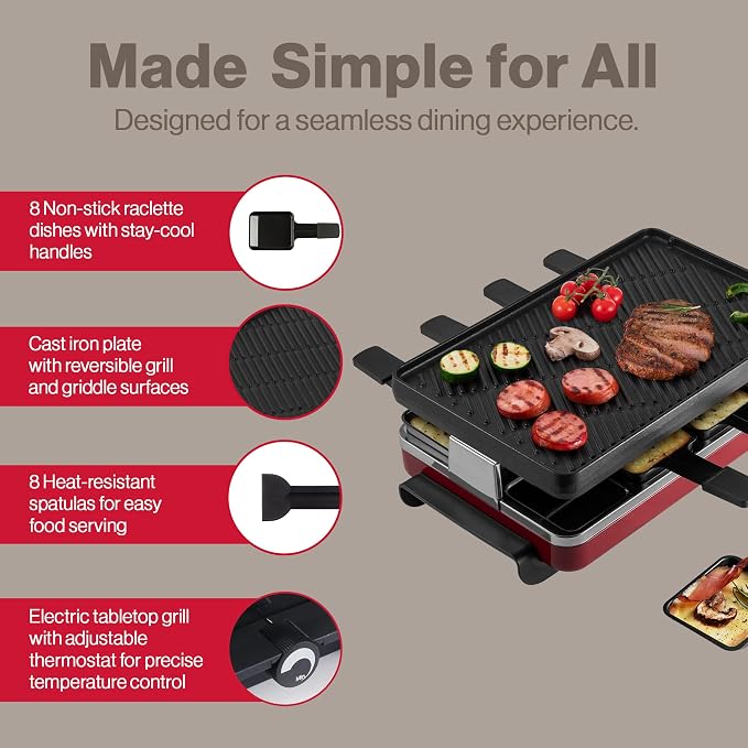 Swissmar Classic 8-Person Raclette Party Grill - Image 6