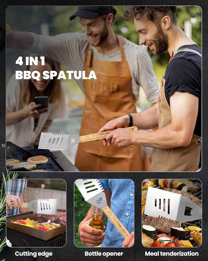 Coralogo 4PCS Grilling Accessories BBQ Tools - Image 4