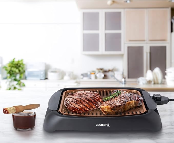 Courant smokeless indoor Electric grill, Copper Non-stick Coating Extra Large - Image 7