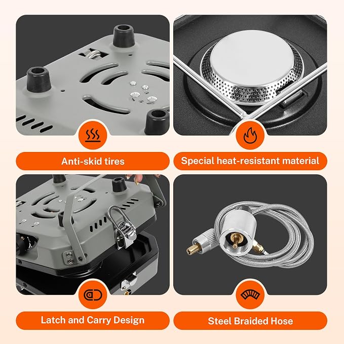 2 Burner Propane Camping Stove - Image 6