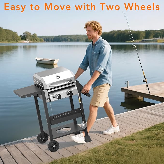 Propane Gas BBQ Grill 2-Burner Barbecue Grills - Image 5