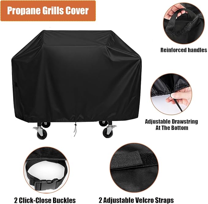 Grill Cover for Electactic 3-Burner Propane Gas Grill, Waterproof Outdoor - Image 5