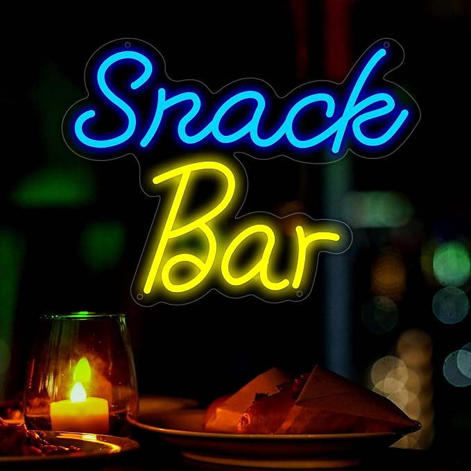 Snack Bar Neon Sign for Wall Decor, USB Powered Snack Bar Led Sign, Reusable - Image 7