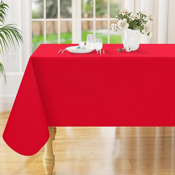 Smiry Rectangle Table Cloth 54x78 Inch, Waterproof Wipeable Vinyl Tablecloths by Smiry