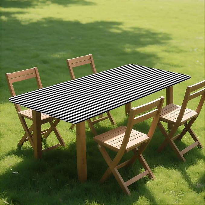 Rectangle Table Cloth Cover Waterproof Elastic Fitted Polyester Fitted - Image 8