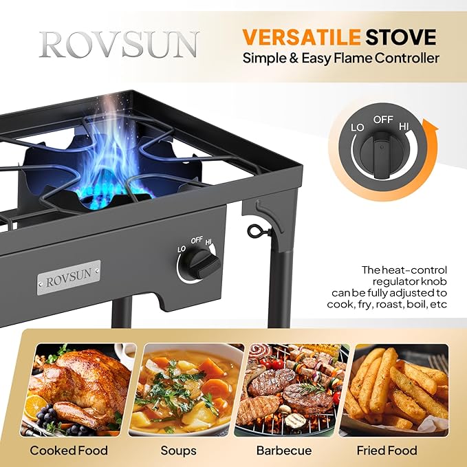 ROVSUN 2 Burner Outdoor Camping Stove - Image 5