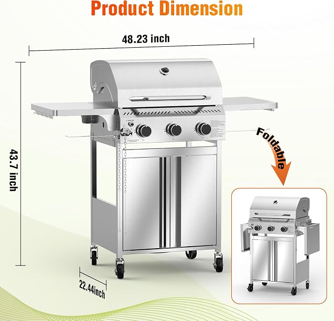 G31 Gas Grill, 3-Burner Gas Grill - Image 6