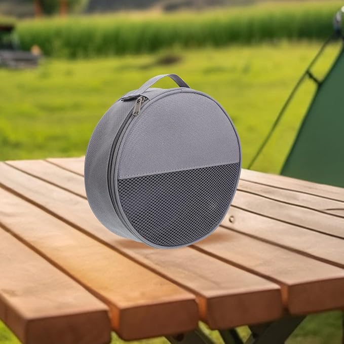 Outdoor Tableware Bag Round Mesh Camping Storage Organizer - Image 6