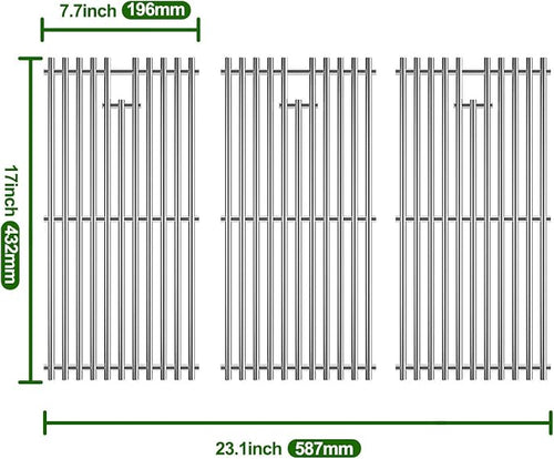 17" Grill Grates for Charbroil Infrared 3 Burner 463242515 463242516 466242515 - Image 2