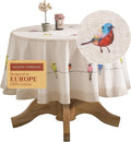 Maison d' Hermine Table Cloth Round Table 100% Cotton 69 Inches Tablecloth by MaisondHermine