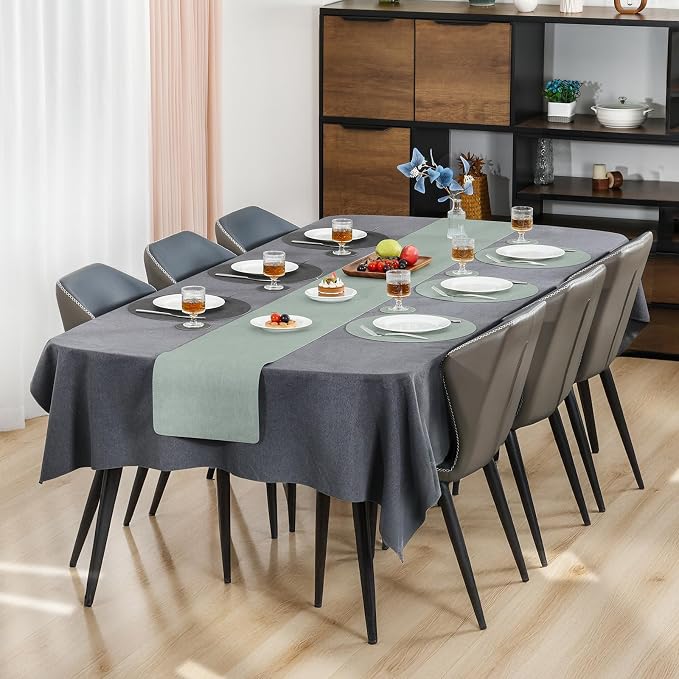 Myir JUN Round Placemats Dual Sided, Faux Leather Place Mats Set of 6 Indoor - Image 3