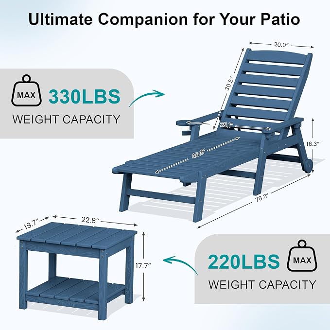 SERWALL Outdoor Lounge Chairs Set - Image 2